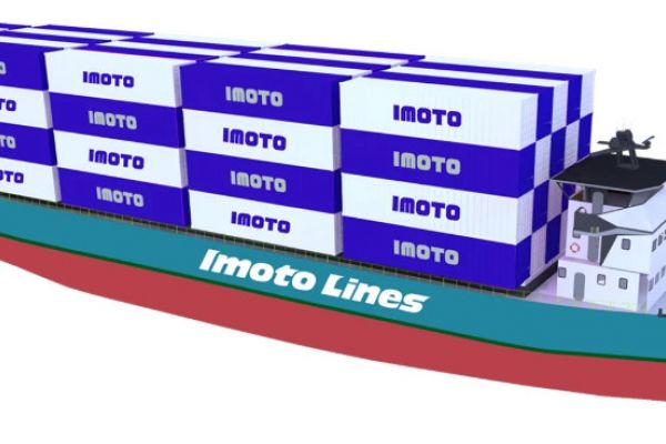 Japan’s Imoto Lines unveils hybrid feeder boxship concept