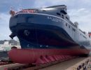 Ferry Sunflower’s third LNG-fuelled Ro-Pax floated out